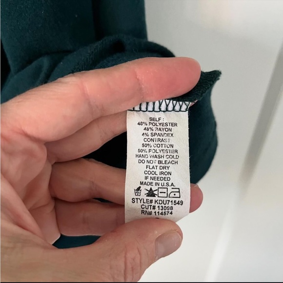 Pleione pinstripe cuffed long sleeve dress size Small - Picture 5 of 6